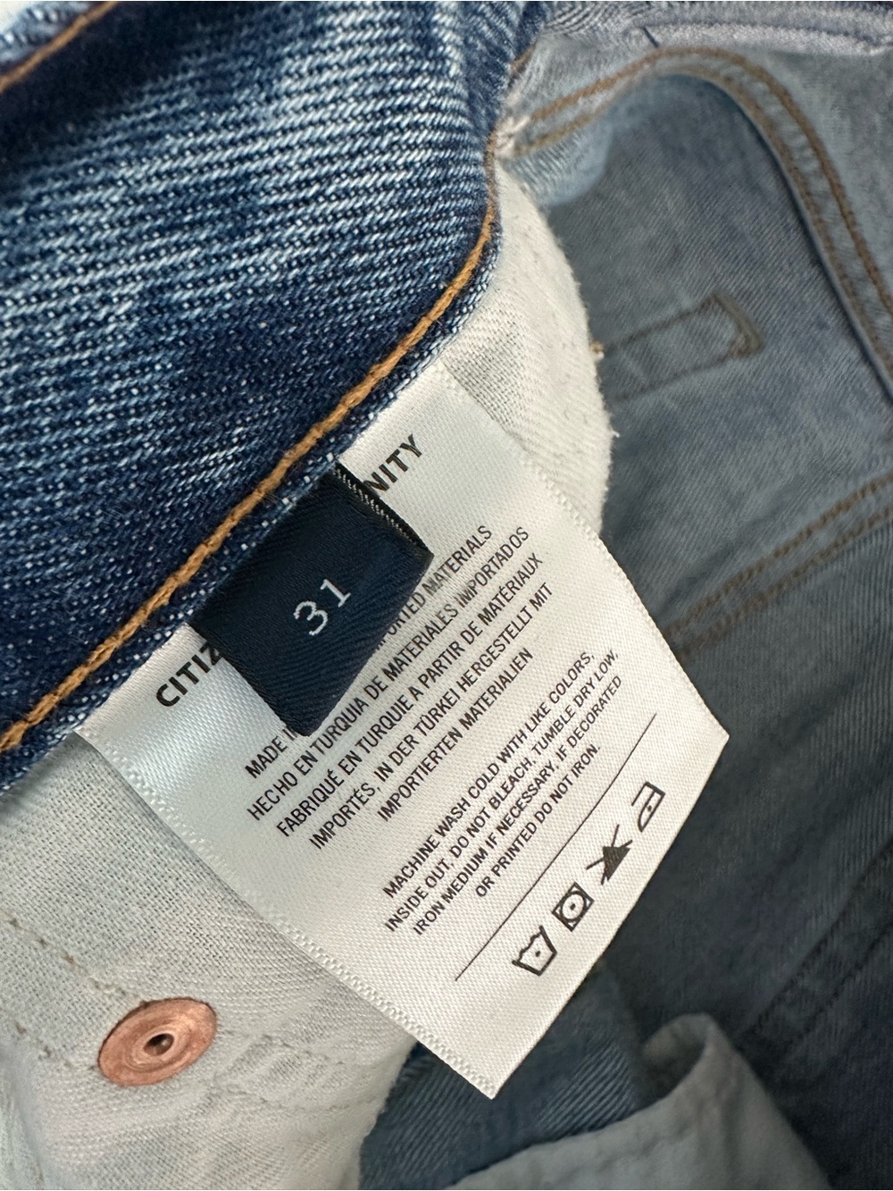 Citizens Of Humanity Miro Relaxed in Pacifica Rigid Barrel Leg Jeans SZ 31 - Picture 7 of 8
